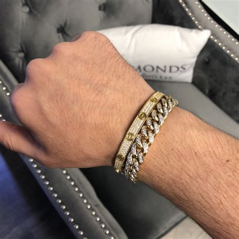 cartier bracelet for men|expensive men's diamond bracelets.